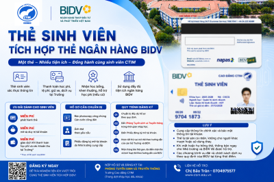 Thẻ sinh viên tích hợp thẻ ngân hàng BIDV